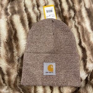 Carhartt Oatmeal Tan Beanie Toboggan Winter Hat NEW